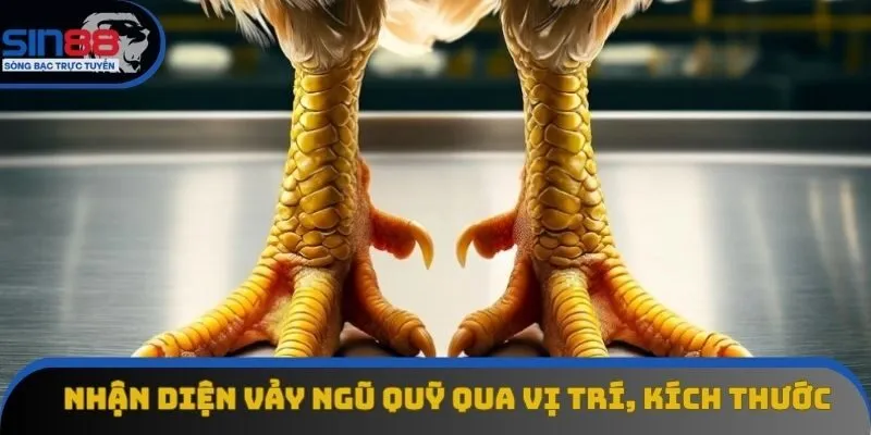 Nhận biết gà ngũ quỷ bằng kích thước, vị trí vảy